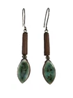Vintage Clay & Stone Earrings Hook Dangle Earrings Costume Fashion Jewelry