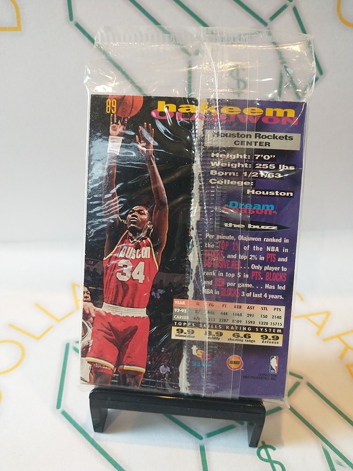 1993-94 Topps Stadium Club Super Team Houston Rockets Division Winner ...