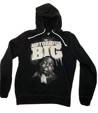 Notorious BIG Mens Black Hoodie Large Brooklyn Mint Divided Hip Hop Biggie 2013