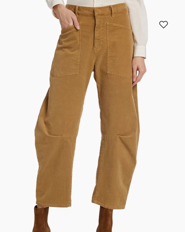 Nili Lotan Shon Pant Eagle Eye 8 NWT  $450 Bowleg Barrel Corduroy Cord Brown