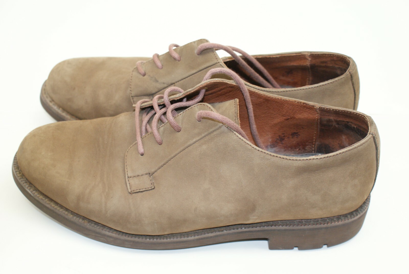 SAOLA Scarpe comode casual da uomo marroni Eddie Bauer taglia 12 pelle scamosciata Oxford scarpe comode casual