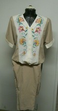 Vtg 80's 2 Pc Lounge Jogging Suit Windbreaker Polyester Floral Casual Comfy Wear