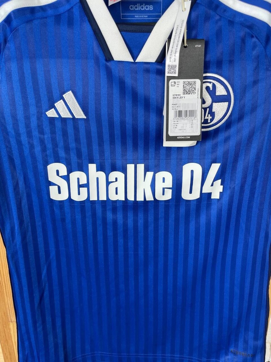 SCHALKE 04 JERSEY HOME FOOTBALL SOCCER SHIRT ADIDAS YOUNG sz