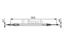 Bosch 1 987 482 000 Cable, Parking Brake for Citroën