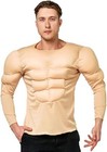 Men's Fake Padded Chest Muscle Shirt Shirt Top Adult Funny Cosplay Costume US