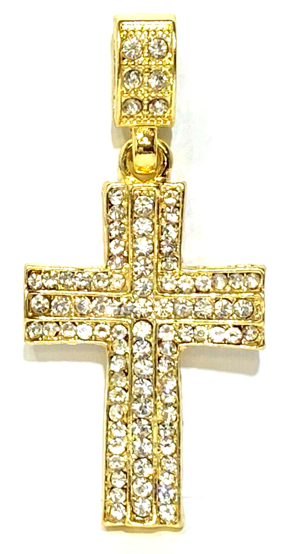 Golden Cross Pendant With Crystals For Necklaces (NEW) Limited Supplies