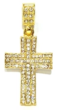 Golden Cross Pendant With Crystals For Necklaces (NEW) Limited Supplies
