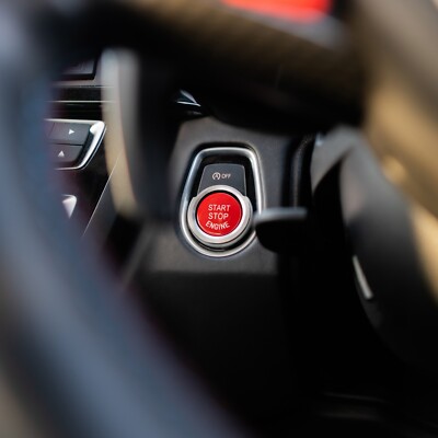 M1 M2 Pulsante Trim Per BMW M2 M3 M4 M5 M6 F80 F87 F82 F83 F10 Pulsante Di Arresto Di Avviamento Motore Copertura Di Accensione Auto Trim Decorazione - Foto 3