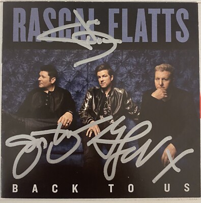 RASCAL FLATTS BACK TO US SIGNED CD VERY RARE AUTOGRAPHED COUNTRY