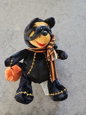 2003 Disney Park Winnie The Pooh Halloween Pooh Bean Bag Mask Cat Spider