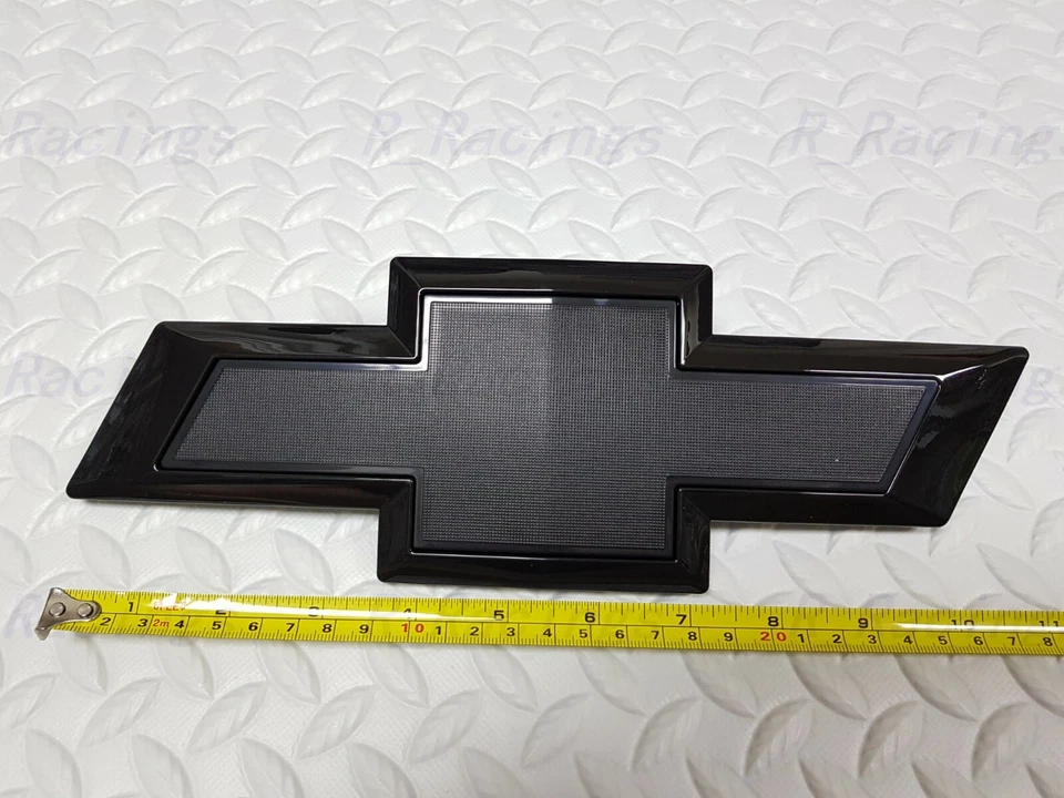 New Gloss Black Front & Tailgate Bowtie Emblem Silverado 1500 2500 HD/3500 HD - Image 3 of 4