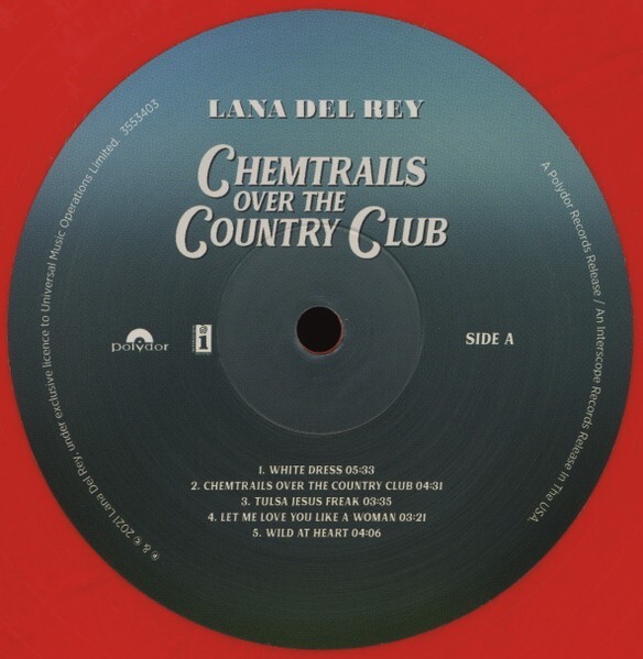LANA DEL RAY Chemtrails Over the Country Club Lt Ed *RED VINYL* record LP 602435534039 eBay