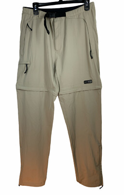 REI Womens Convertible Pants Size 12 Outdoors Waterproof Stretch Belt Zip  Khaki