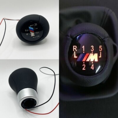 ZHP 5 Speed BMW illuminated Black Leather Weighted Shift Knob M3 E30 E36 E46 US