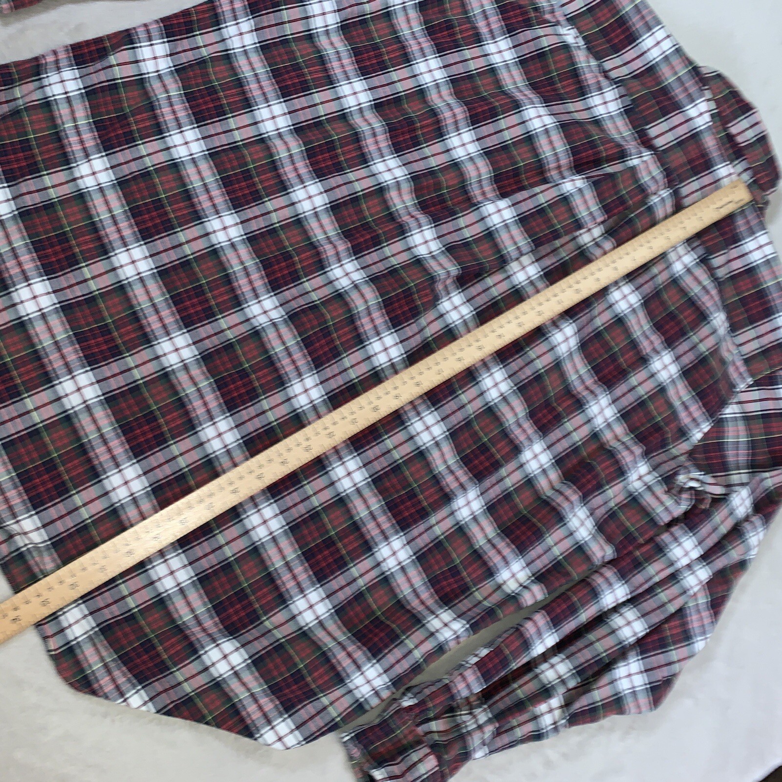 Ralph Lauren Shirt Mens XLT Brown Plaid Long Sleeve Button Down Tall Size Men