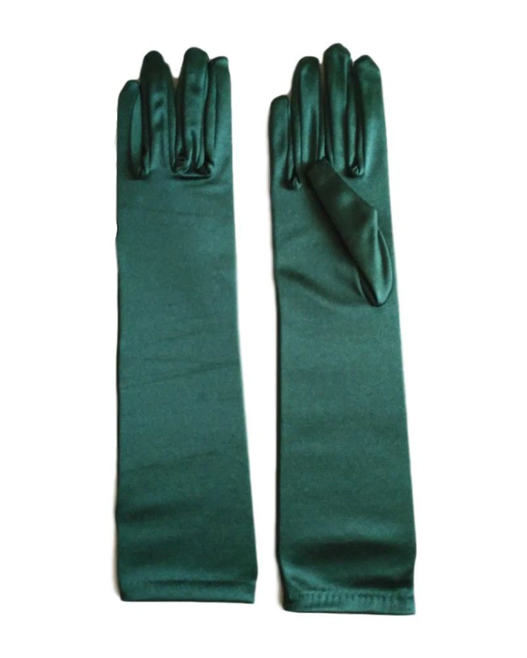女士的缎面礼服复古婚礼茶会舞蹈角色扮演手套 15 — 第 4/4 张图片