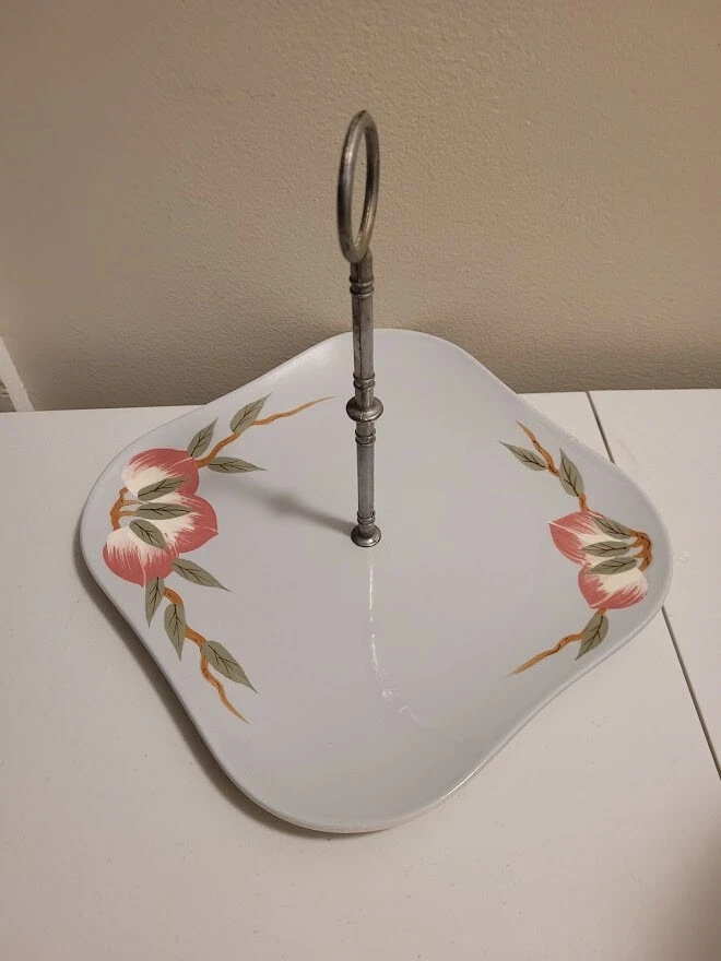 Plato con mango de plato vintage Weil Ware Tidbits mango Art Deco mediados de siglo moderno Foto 2 de 4