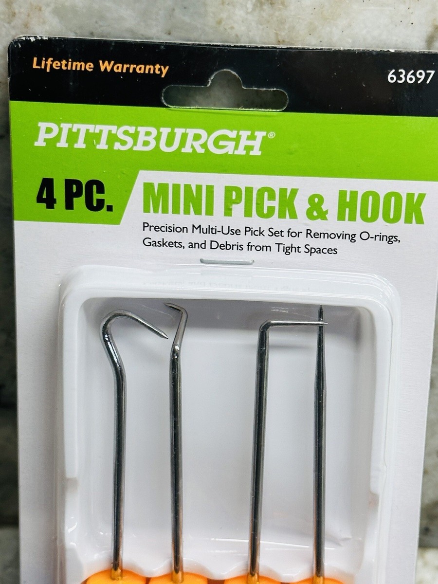 NEW Pittsburgh Mini Pick and Hook Set.1`ea 4-pc Precision, Multi