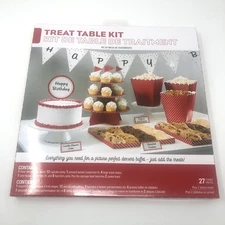 Treat Table Kit Cupcake Stand 12 Cupcake Picks Banner 4 Snack Boxes Cake Topper
