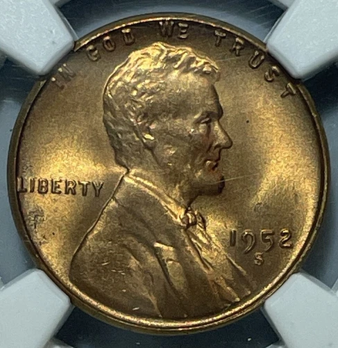 1952-S Lincoln Wheat One Cent NGC MS66RD Penny