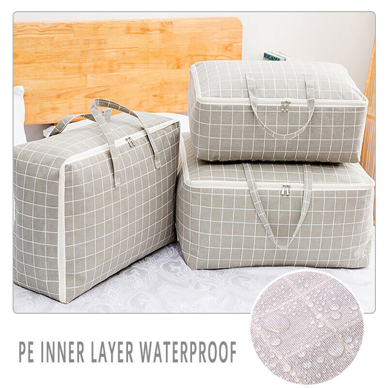 Clothes Quilt Blanket Storage Bag Fabric Organizer Waterproof Zipper