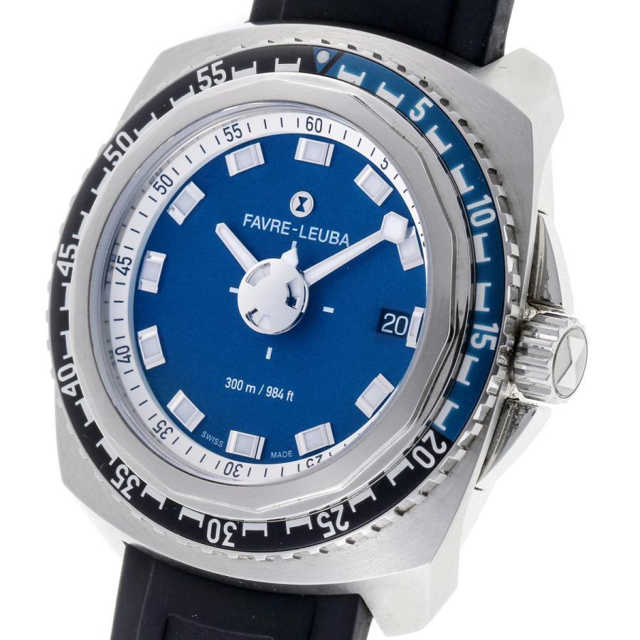 FAVRE LEUBA 300M Raider Deep Blue 41 Automatic Blue Dial Rubber  Strap
