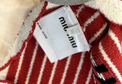 トップス Miu Miu 00s Red Rib Knit トップス Miu Miu 00s Red Rib Knit Miu Miu 00s Red Rib Knit