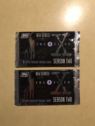 The X Files Season 2 Vintage Trading Cards TWO PACKS 1996 Topps TV Series SCI-FI