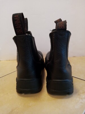 Brahma Oakland Sz 11 Black Leather Steel Toe Work Boots Oil  display picture 3