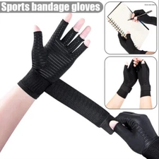 Copper Compression Arthritis Gloves Carpal Tunnel Joint Pain Bandage Men Women_A