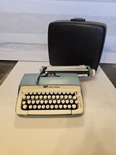 Vintage Smith Corona Galaxie Portable Typewriter, Circa 1960, Powder Blue thumbnail