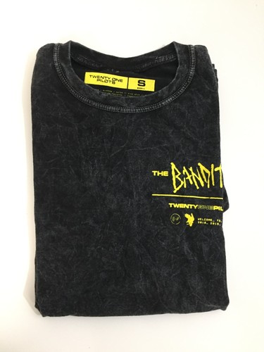 Camiseta para hombre Twenty One Pilots Bandito Tour Band negra lavado ácido envío gratuito