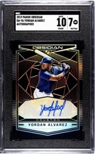 2019 Panini Chronicles - Obsidian Autographs #OA-YA Yordan Alvarez (AU, RC)