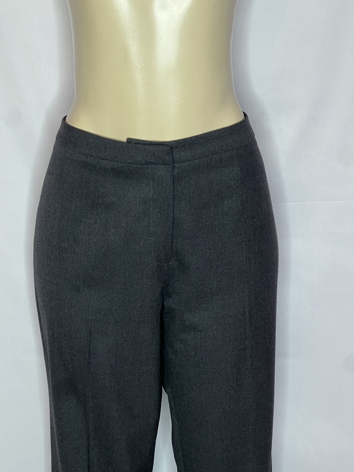 ESCADA AUTHENTIC FLAT FRONT STRETCH WOOL GRAY PAN… - image 2