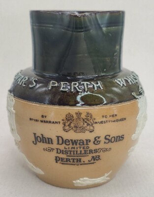 RARE Doulton Lamberk Vintage John Dewar & Sons Pitcher To Her Majesty The Queen