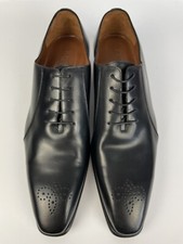 A. Testoni Black Leather Oxford Men s Size 10...