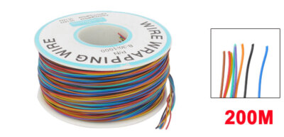 P/N B-30-1000 30AWG Tin Plated Copper Wire Cable Reel Colorful 200M 0.5 x 0.25mm