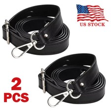 130cm Replacement Purse Leather Strap Shoulder Crossbody Handbag Bag Belt Black