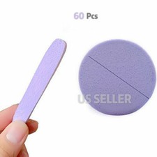 60 pcs PVA Compressed Facial Sponge Makeup Removal Wash Face Sponge Pads Purple