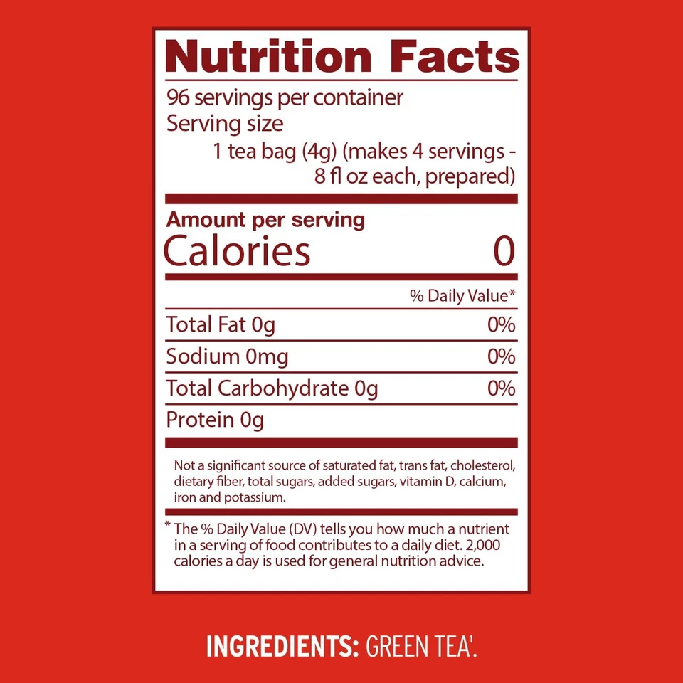 家庭尺寸绿茶包,24 克拉 - 美味冰茶清新剂的理想选择 — 第 4/4 张图片