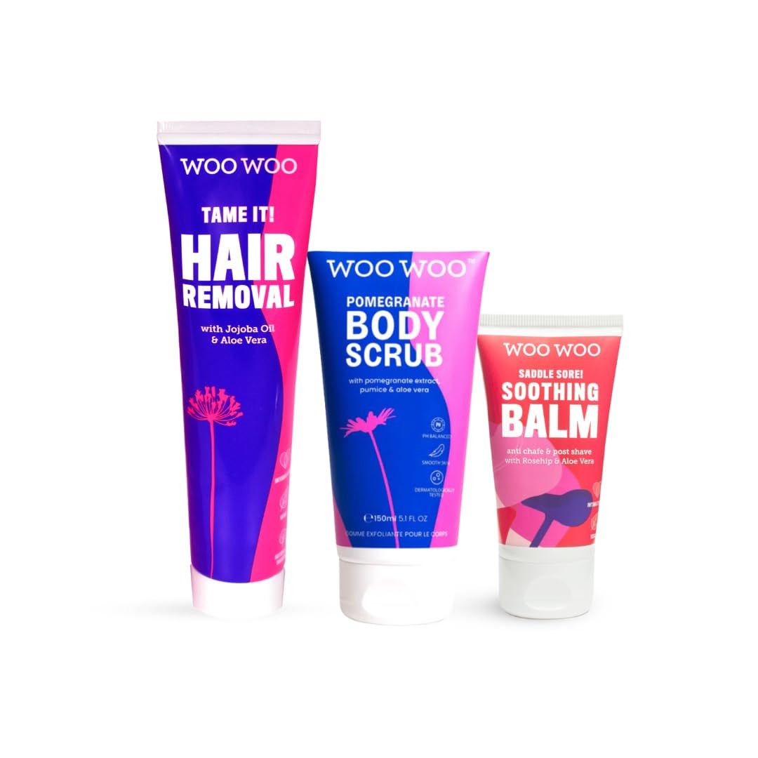 WooWoo The Bikini Babe Bundle - Tame It! Intimate Hair Removal Cream 100ml, Pome