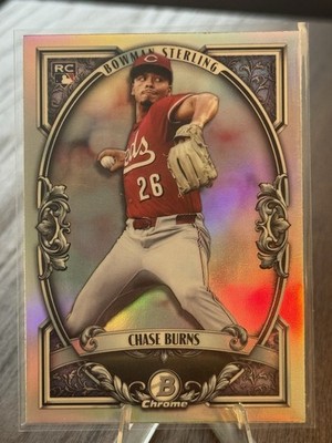 Chase Burns 2026 Bowman Chrome Sterling Rookie Refractor #BST-10 Cincinnati Reds