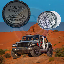 Matte Black Trail Rated Fender Emblem Badge For Wrangler Jl Gladiator 2018-2024