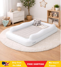 Regalo Inflatable Toddler Travel Bed with Safety Rail Bumpers, Portable Toddler