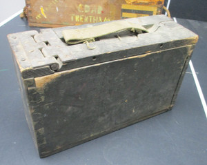 Antique WWI M1917 Browning Machine Gun Wooden Dovetailed Ammunition Box