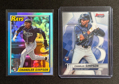 Chandler Simpson RC (2) LOT - 2026 Topps 1990/Bowman's Best - Tampa Bay Rays