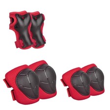 Elbow Pads Set Knee Pads for Girls Boys with Wrist Guards Red B2F57770