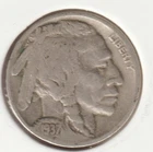 1937 US Indian Head Buffalo Nickel FULL DATE Rare 89 Year Old Collection Coin