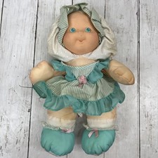 Vintage 1991 Fisher Price Puffalump Kid Baby Doll Mint Green Soft Imperfect