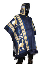 Handmade Ecuadorian Alpaca Poncho, Authentic Indigenous Artisan Wool Cape